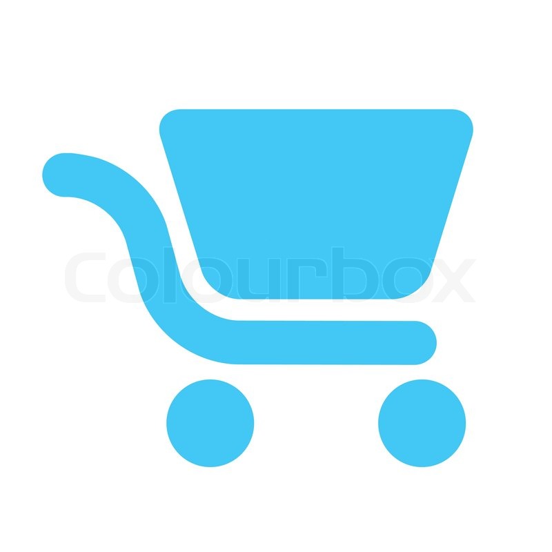 shopping cart logo blue