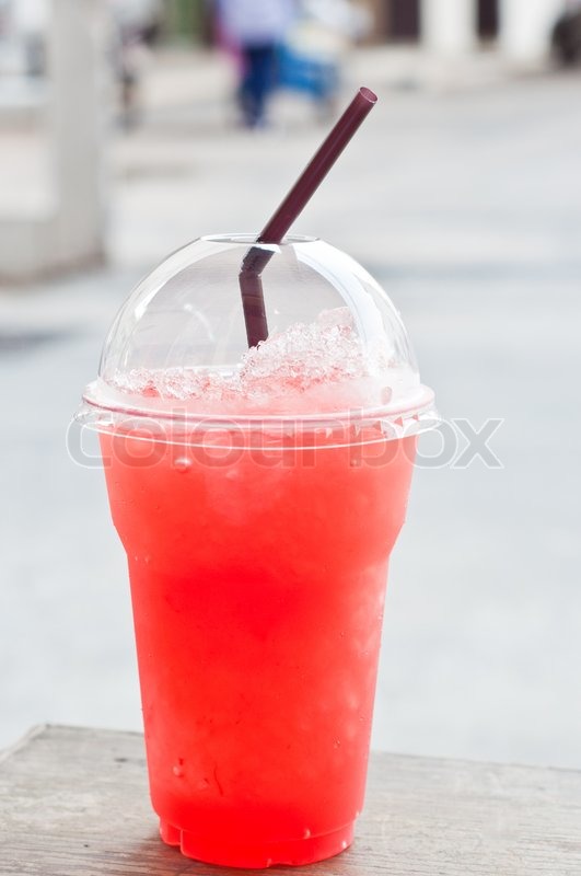 iced strawberry juice stock