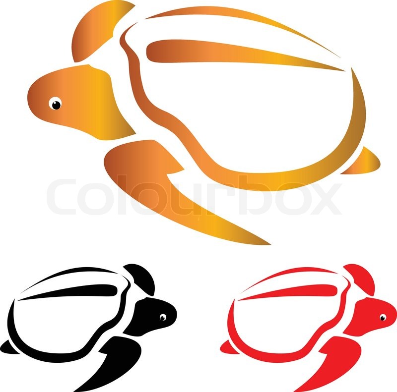 Vector image of an turtle on white | Stock vector | Colourbox