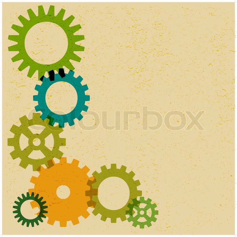 A gear poster background Stock Vector Colourbox