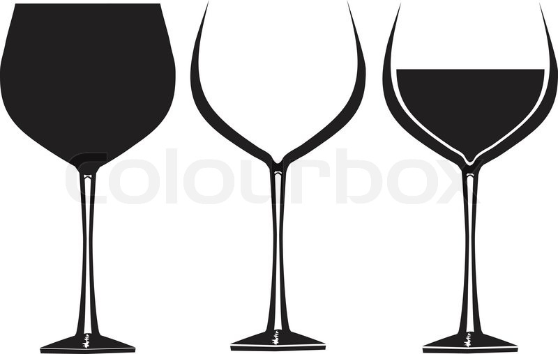 wine glasses in graphic vector for use stock vector colourbox wine glasses in graphic vector for use