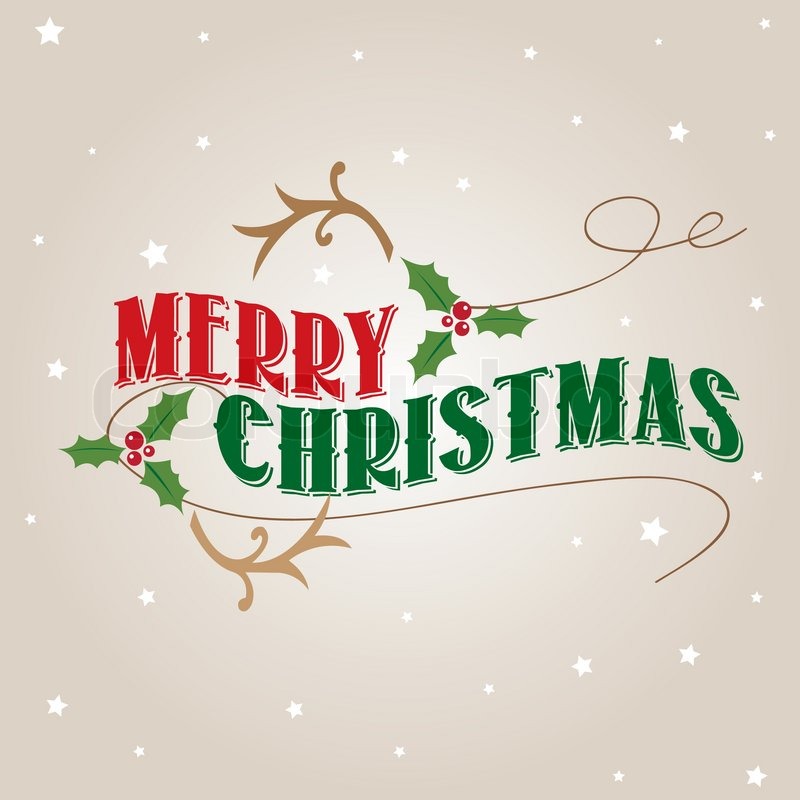 merry christmas vintage text