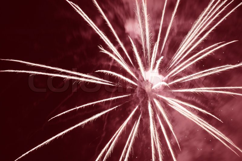 Urlaub Feuerwerk in der Nacht Himmel | Stock Bild | Colourbox