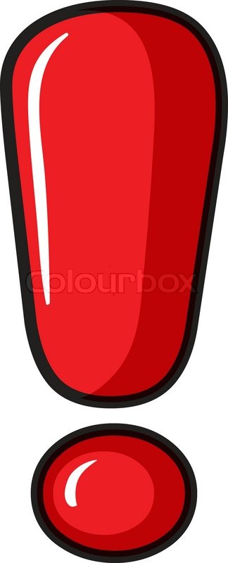 An exclamation mark symbol | Stock vector | Colourbox