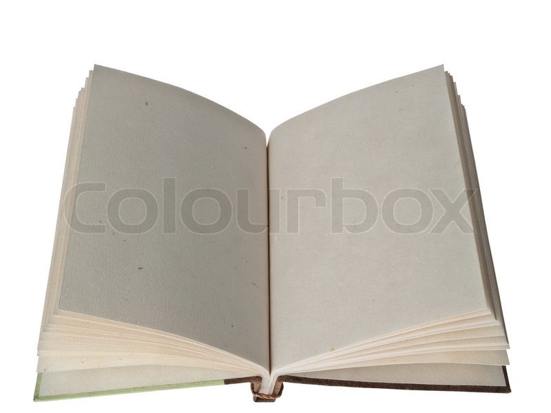 Aufgeschlagenes Buch mit leeren Seiten Stock Bild Colourbox
