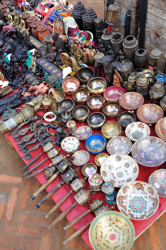 Souvenirs in Kathmandu, Nepal | Stock image | Colourbox