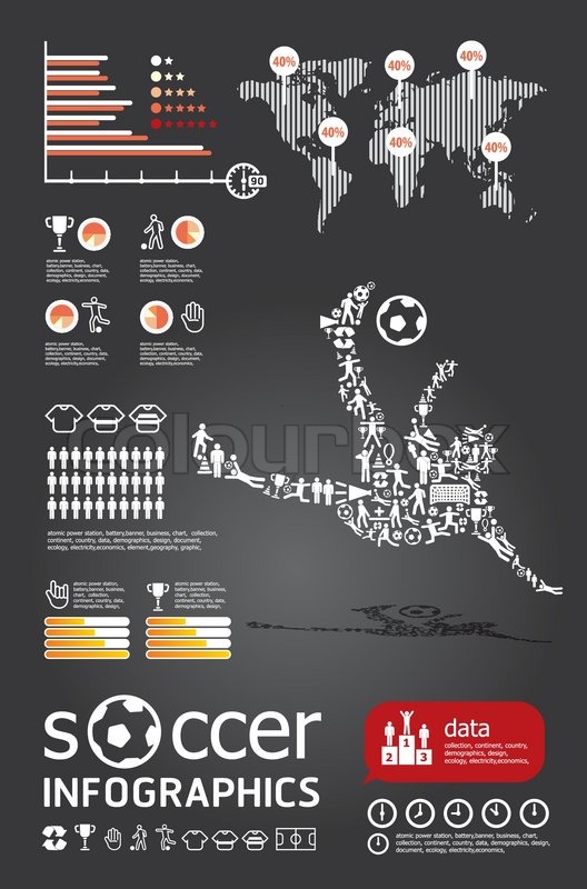 soccer infographic vector stock vector colourbox free press release template
