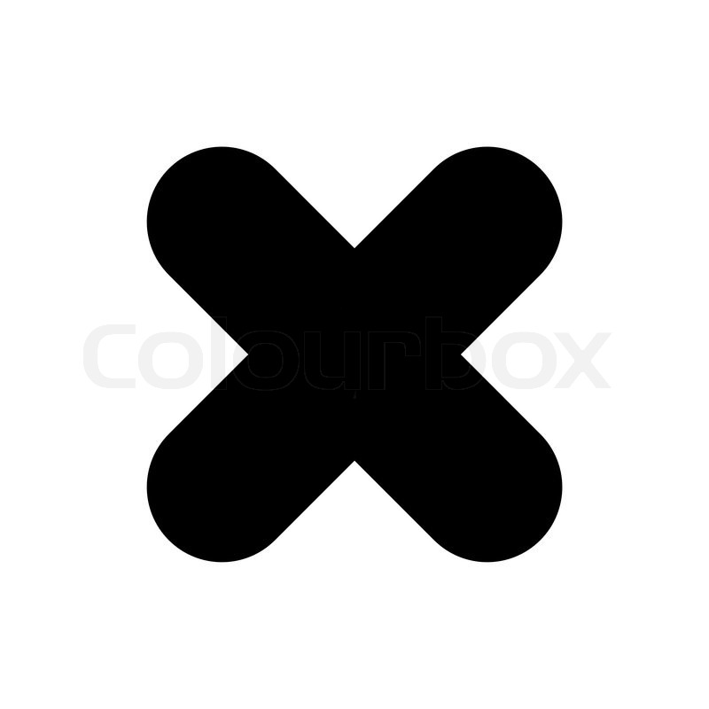 Icon Cancel Black Stock Vector Colourbox