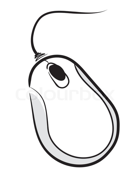 computer mouse vector image