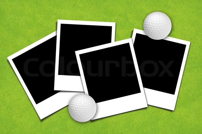 Picture frame with golf sport | Stock image | Colourbox