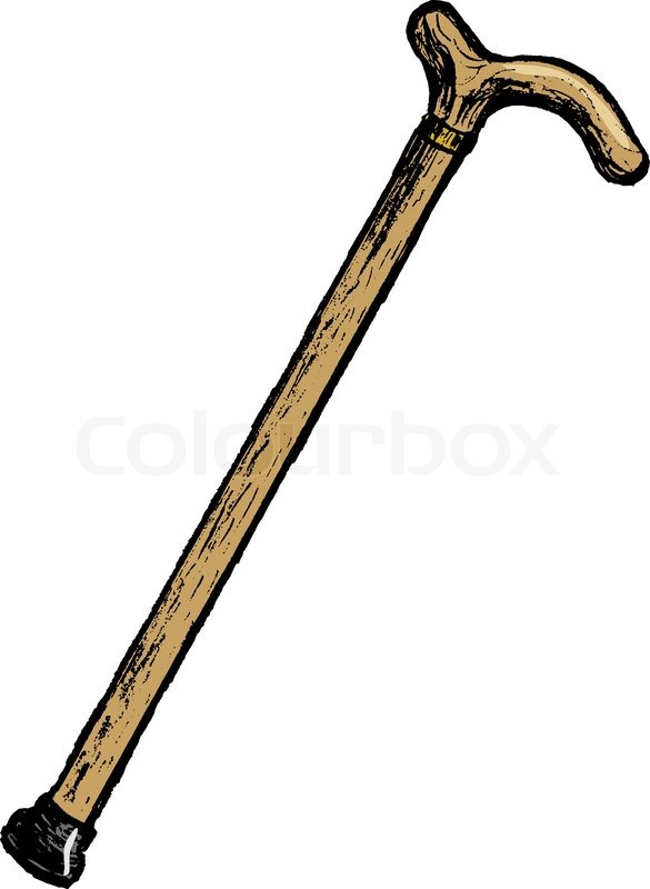 Walking stick, vector image Stock vector Colourbox