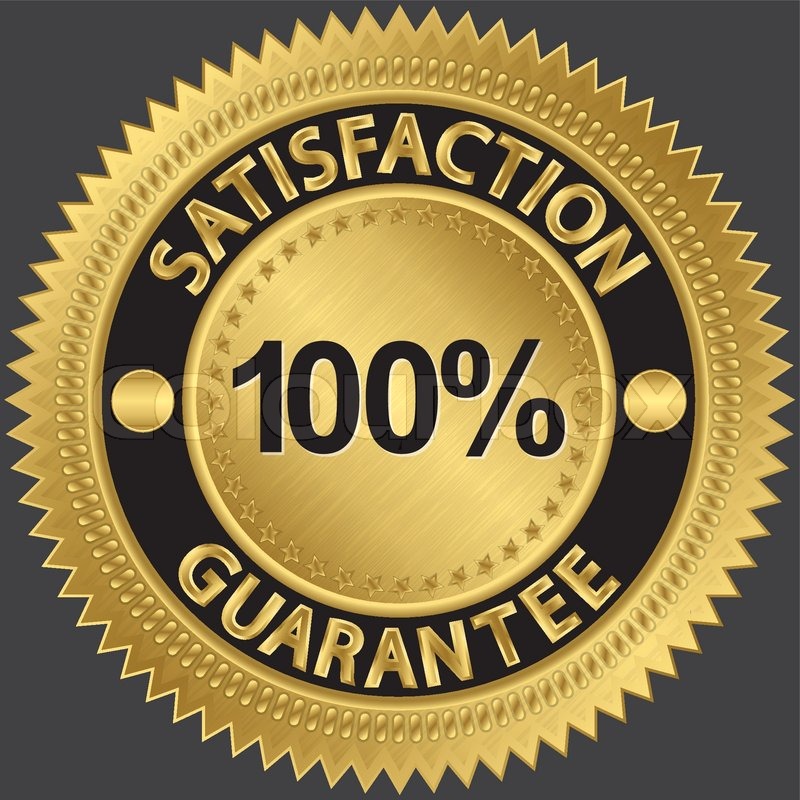 100 Percent Satisfaction Guarantee Stock Vector Colourbox