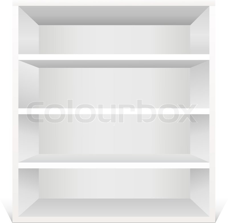 White shelf | Stock vector | Colourbox