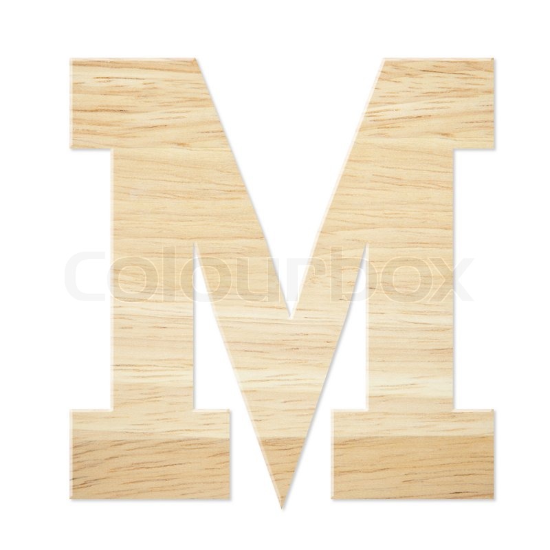 Buchstabe M aus Holz Bord | Stock Bild | Colourbox
