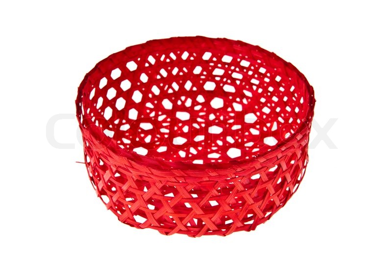 Red basket Stock image Colourbox