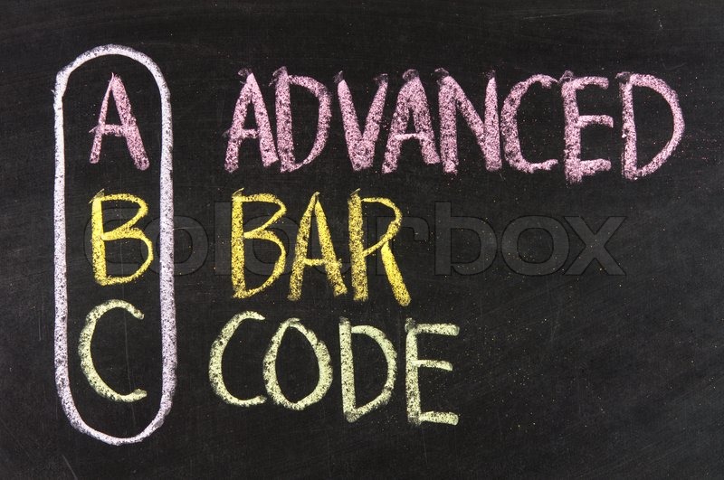 Acronym of ABC Advanced Bar Code Stock image Colourbox