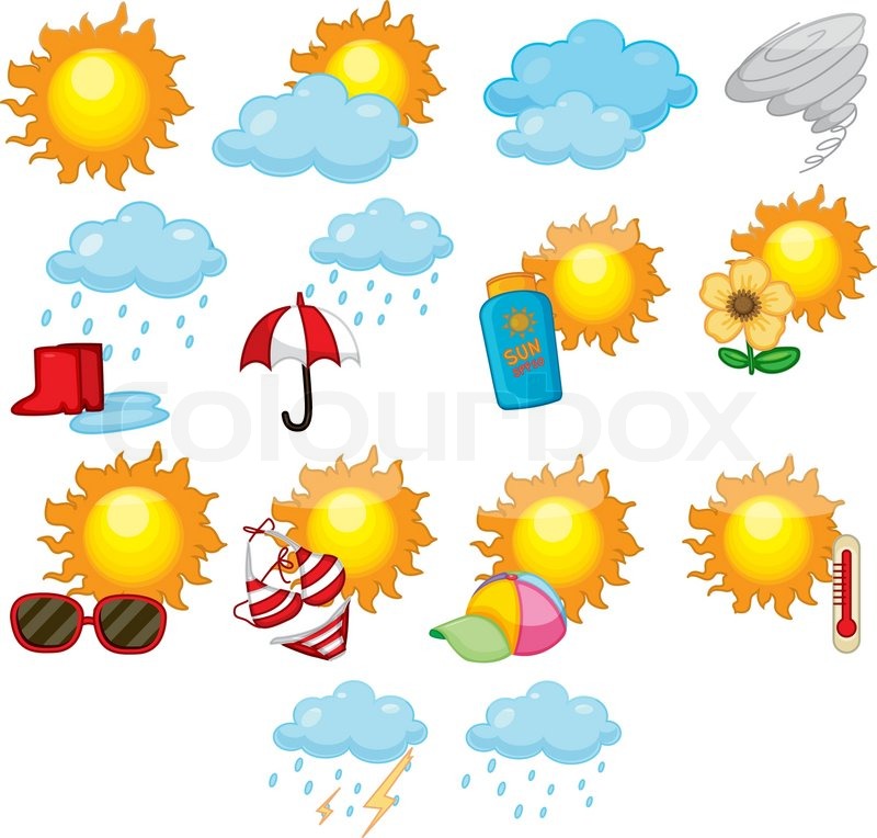 Weather icons | Stock vector | Colourbox