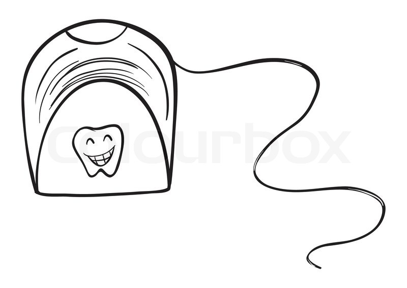 Illustration of a dental floss on Stock vector Colourbox
