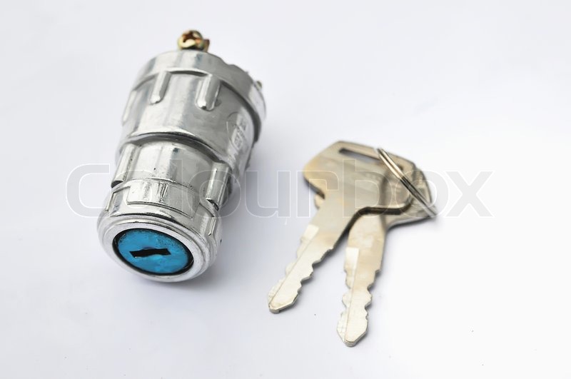 Electronic ignition lock with keys on Stock image Colourbox