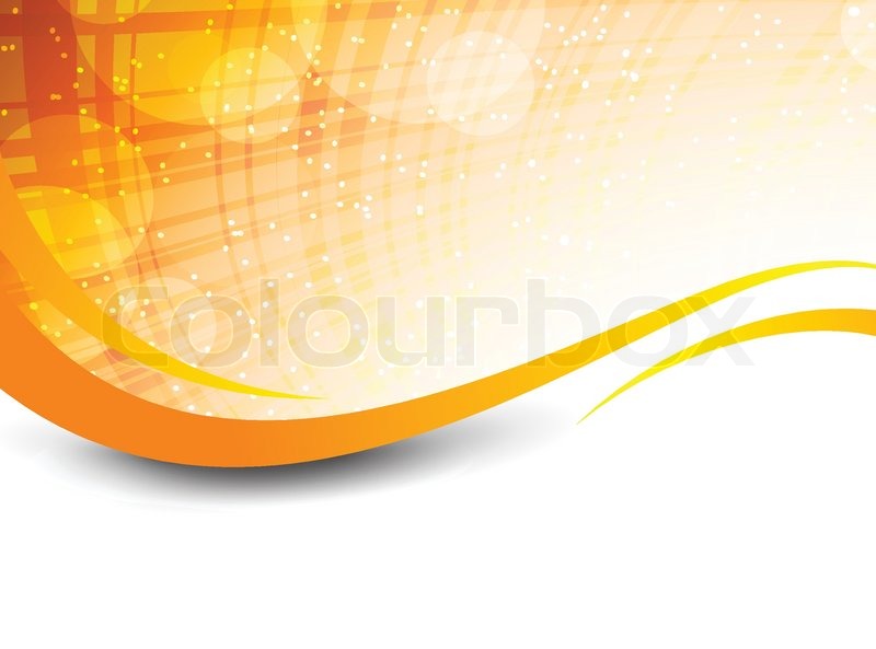 Wavy orange background with circles Stock vector Colourbox