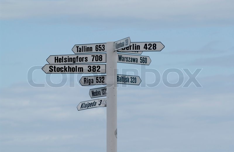 Distance Signs | Stock image | Colourbox