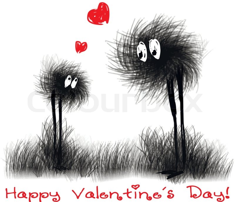 Monster in love. | Stock vector | Colourbox