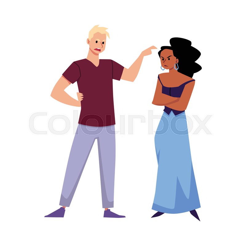 Men And Women Arguing Cartoon