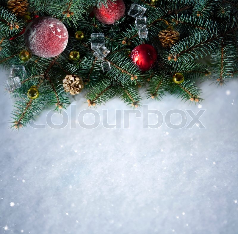 Snow background Christmas | Stock image | Colourbox