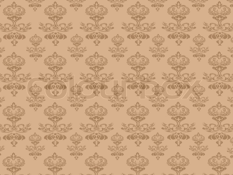 Brown Seamless wallpaper pattern | Stock vector | Colourbox