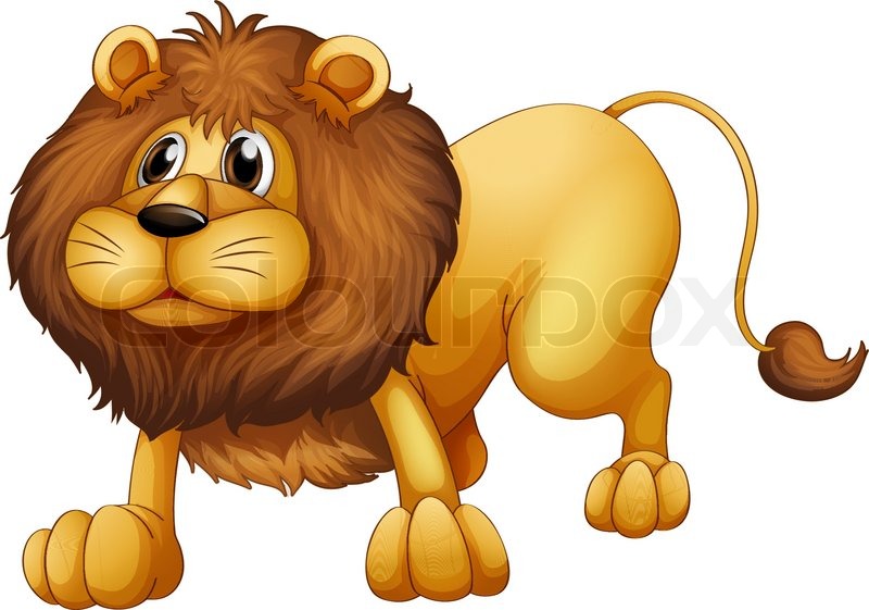 A scary lion | Stock vector | Colourbox