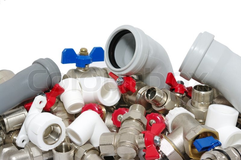 Plumbing fixtures Stock image Colourbox