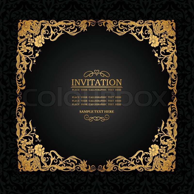 gold and black vintage background