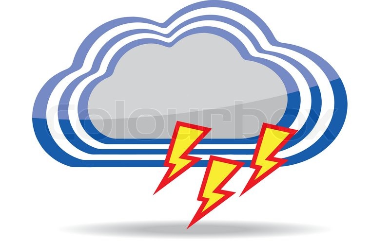 Blue Stripe Weather forecast icon set, | Stock vector | Colourbox