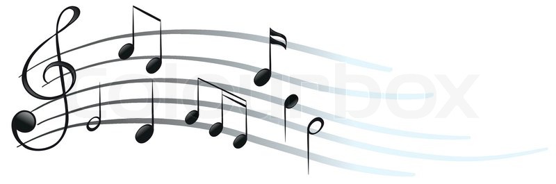 Illustration of the musical notes and | Stock vector | Colourbox