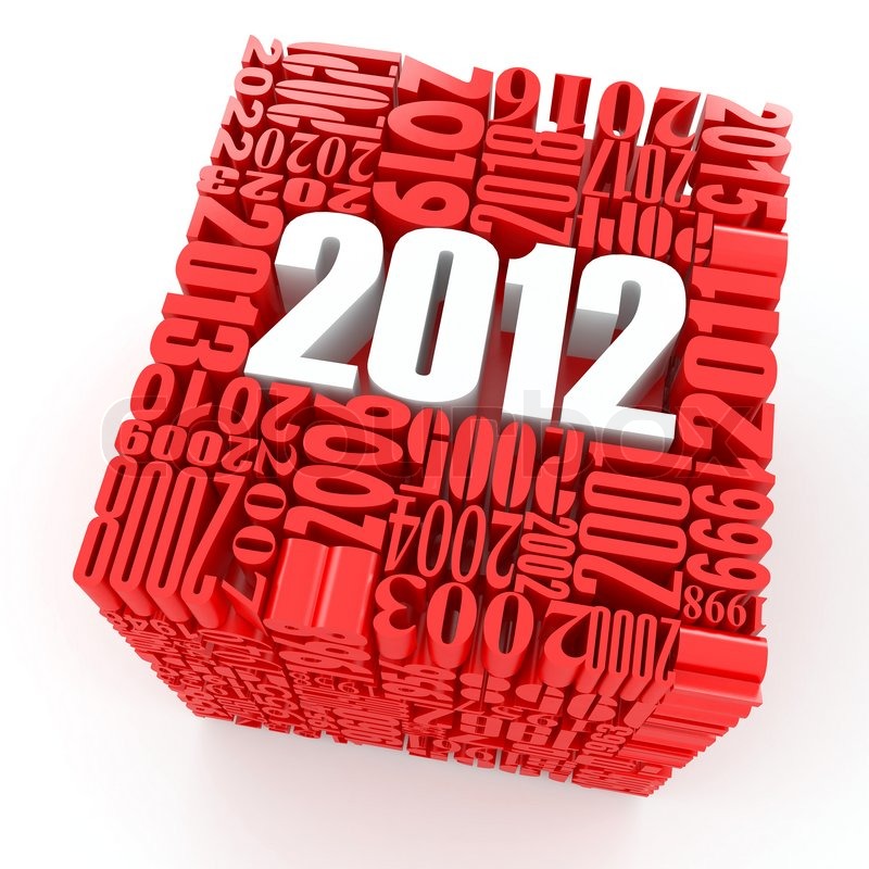 Neues Jahr 2012 Cube bestehend aus den ... | Stock Bild | Colourbox