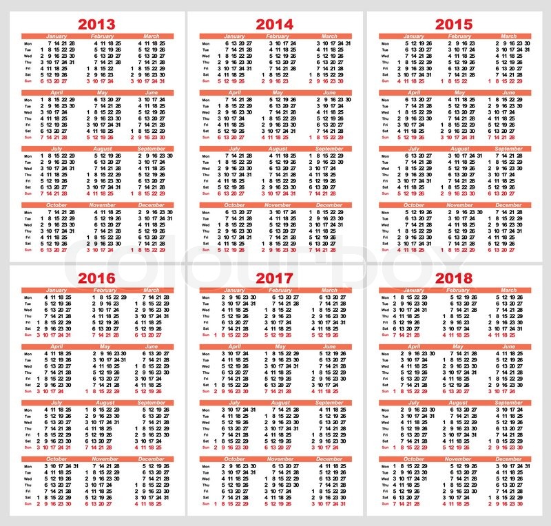 Set of 2013 1214 1215 1216 1217 1218 ... | Stock vector | Colourbox