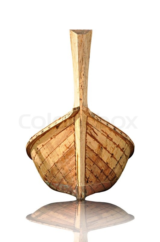 Wooden boat isolated on white | Stock image | Colourbox