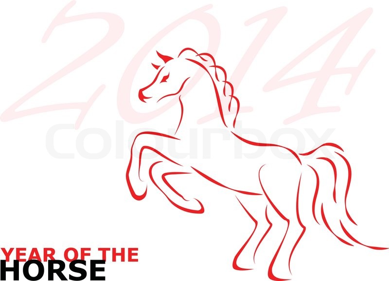 Vector horse 2014 | Stock-Vektor | Colourbox