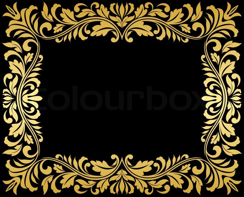 royal gold border design