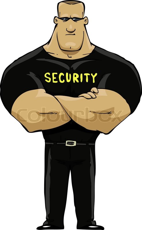 Security guard on a white background | Stock vector | Colourbox