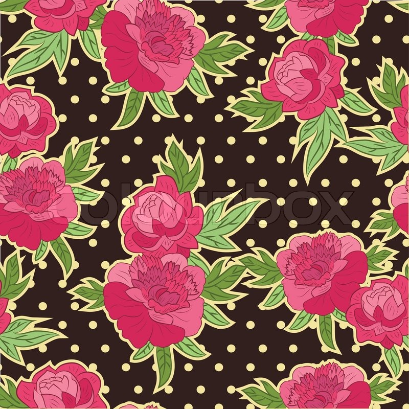 Seamless flower retro background | Stock-Vektor | Colourbox