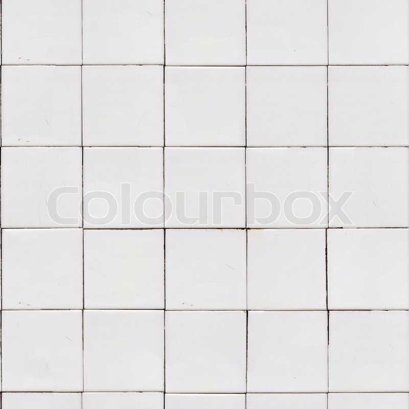 White Old Tile Wall Seamless Tileable Stock Image Colourbox