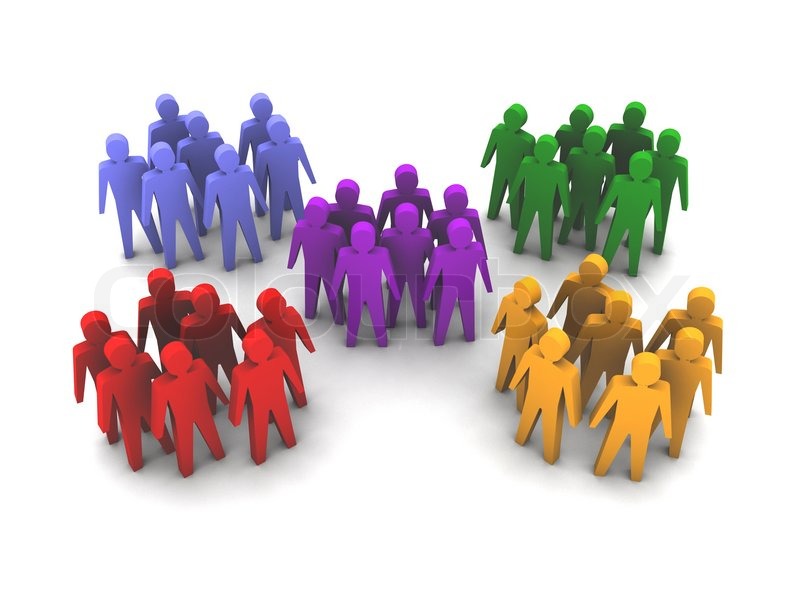 Different groups of people. Concept 3D illustration, Stock image