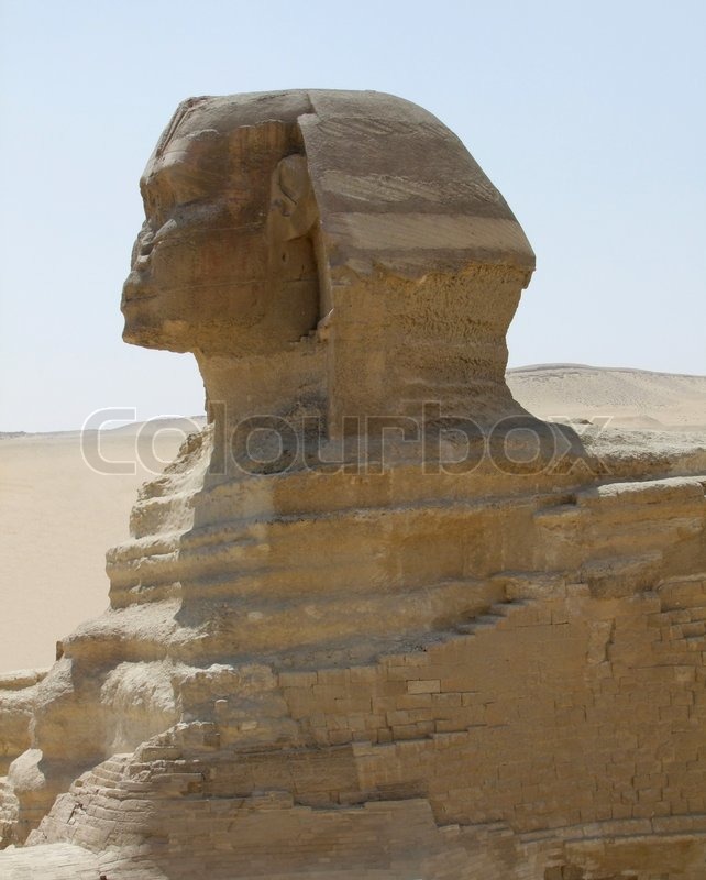 Sphinx detail Stock Bild Colourbox