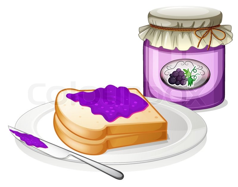 Illustration of a grape jam with a Stock vector Colourbox