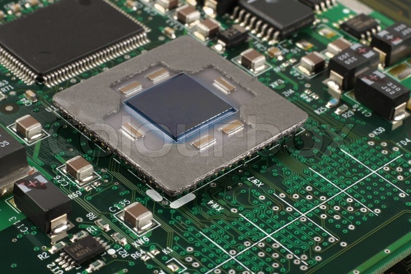 Computer microprocessor on integrated ... | Stock image | Colourbox