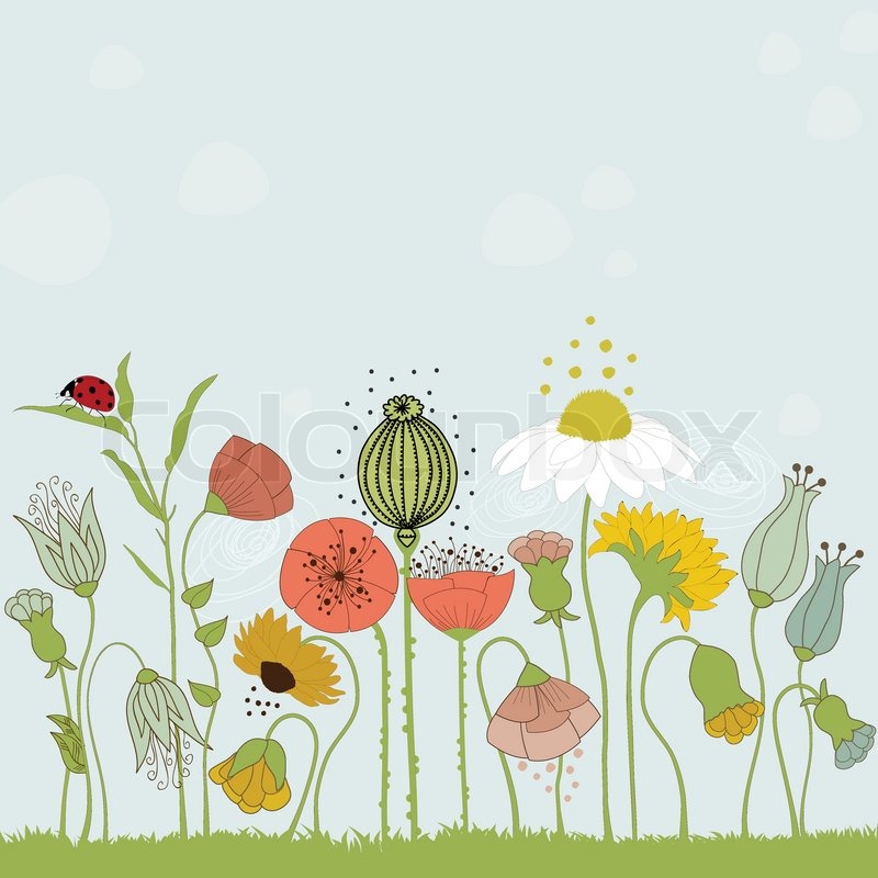 floral-background-and-place-for-text-stock-vector-colourbox
