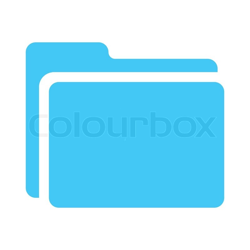 Icon - folder - light blue | Stock vector | Colourbox