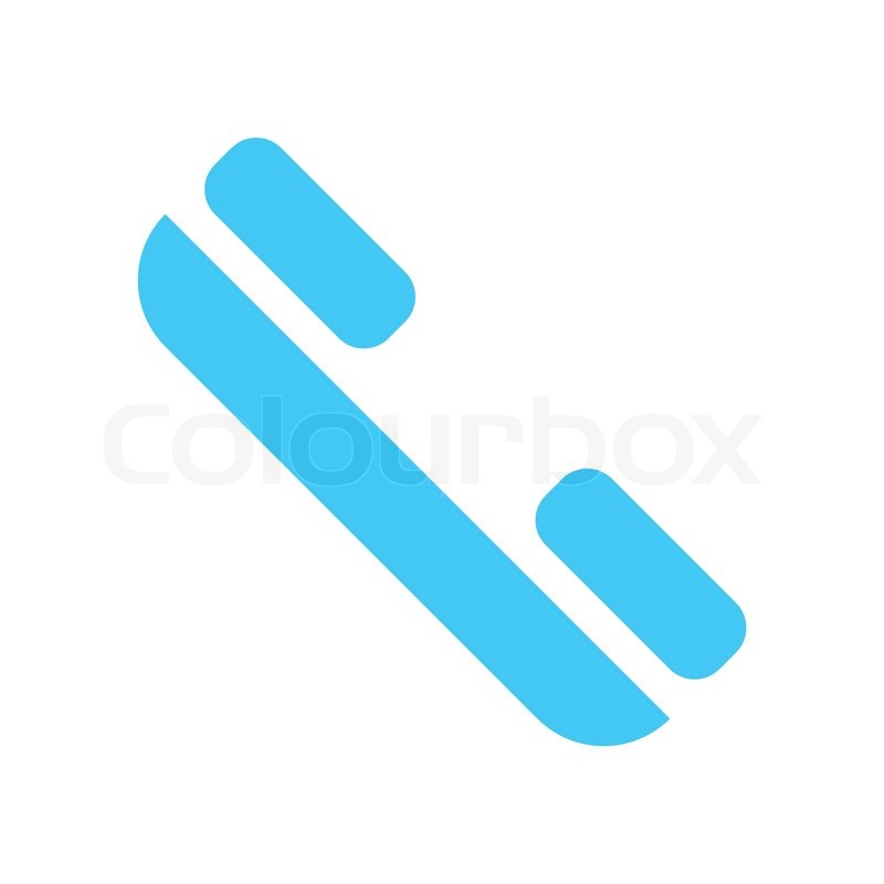 Ikon Telefonror Lys Bla Stock Vektor Colourbox