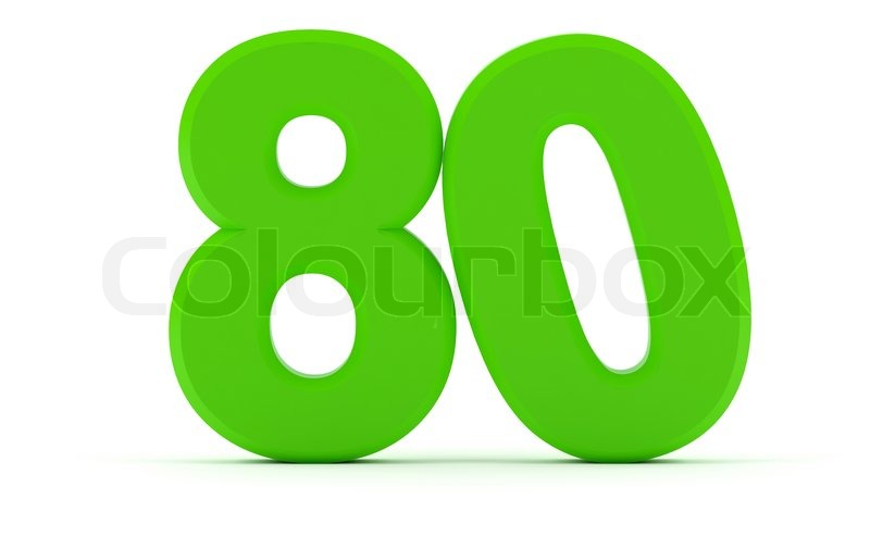 number 80 stock photo colourbox